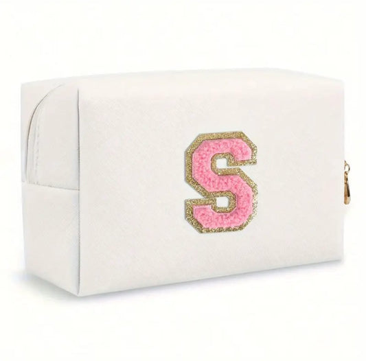 Personalized Initial Letter Travel Toiletry Case